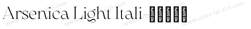 Arsenica Light Itali字体转换